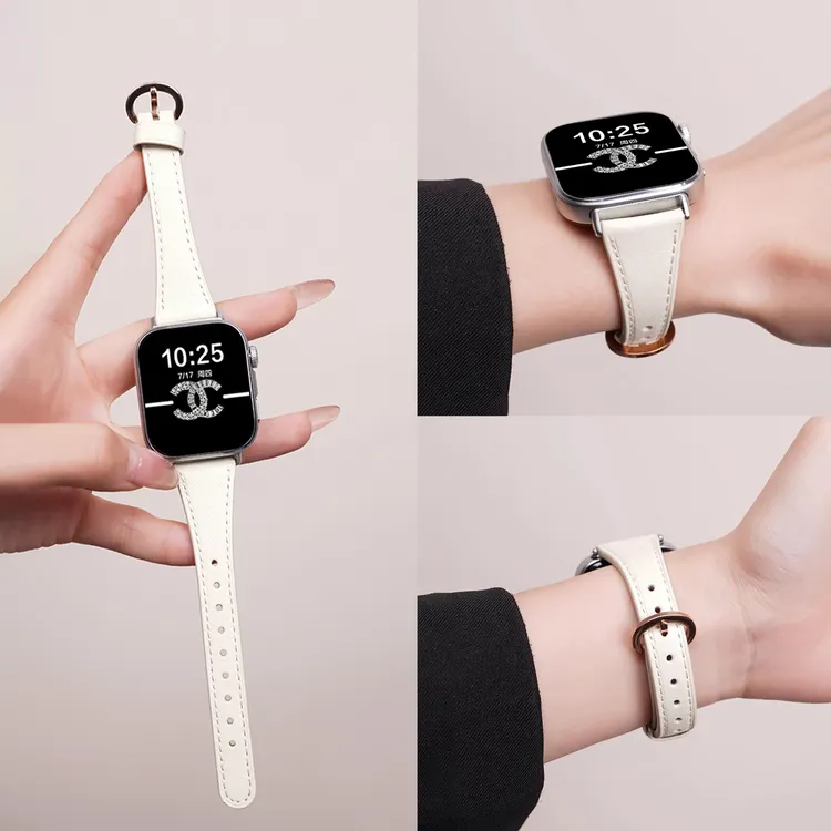 适用红米watch6表带女款高颜值小蛮腰皮质马蹄扣红米redmi watch5