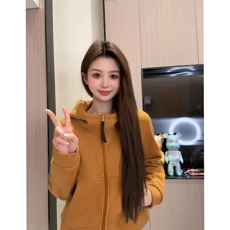 1577秋冬新款百搭时尚显瘦连帽卫衣