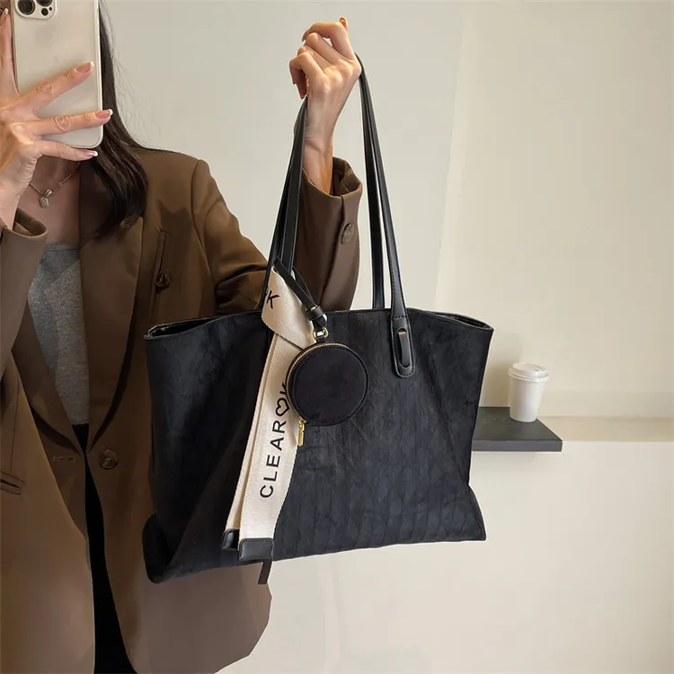 2025法式轻奢复古大容量托包新款高端bags秋冬绒面时尚潮单肩腋下