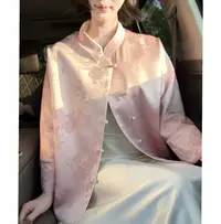 【玉楼春桃】双面穿外套时尚秋季显白上衣气质女长袖宽松新中式国风