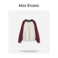 MZX 秋季全棉设计感撞色圆领长袖减龄卫衣 SY10275-C
