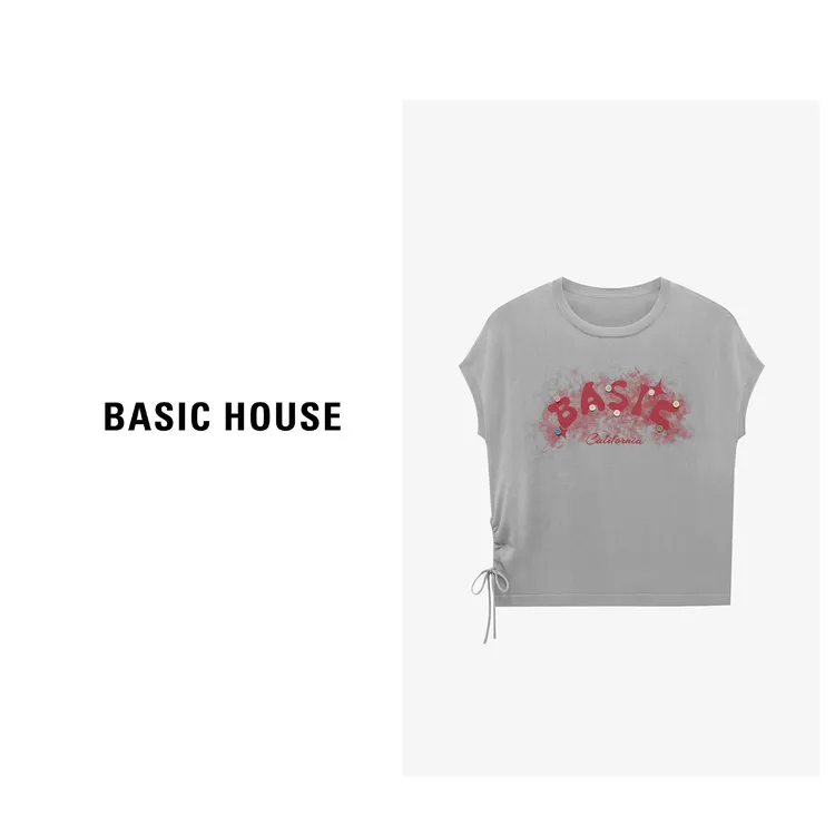 Basic House/百家好夏季透气舒适设计款无袖针织衫B0625B5V342