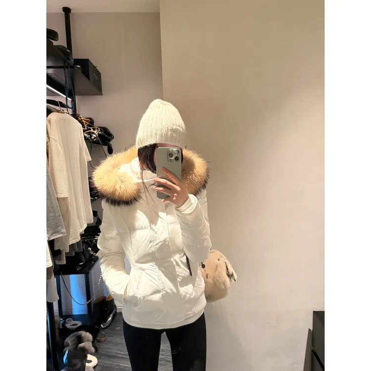 番茄妹妹Tomatosister毛领修身收腰棉服女冬巨好看连帽棉衣外套