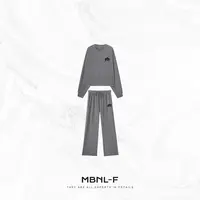 MBNL-F "灰调十字花" 随性感密织定染卫衣套装 秦磊XM-XTZ5506