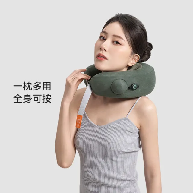 左点颈椎颈部肩部按摩仪按摩枕充气式颈椎按摩仪揉捏放松午睡枕