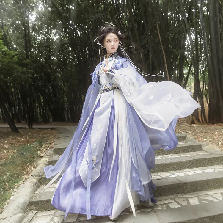 静还决碧水流云 原创仙侠风汉服套装2026年春季古风套装大袖衫