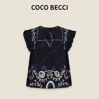 COCO BECCI【花团锦簇】新中式国风刺绣时尚气质衬衫CFXYB312062