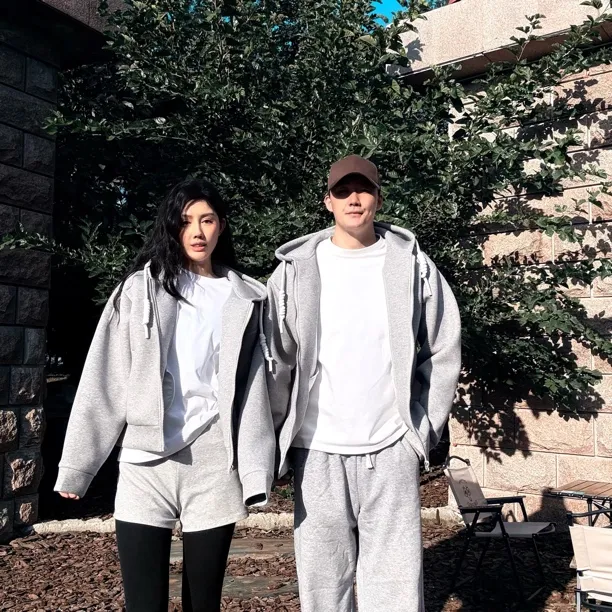 高个子重磅空气层卫衣夹克