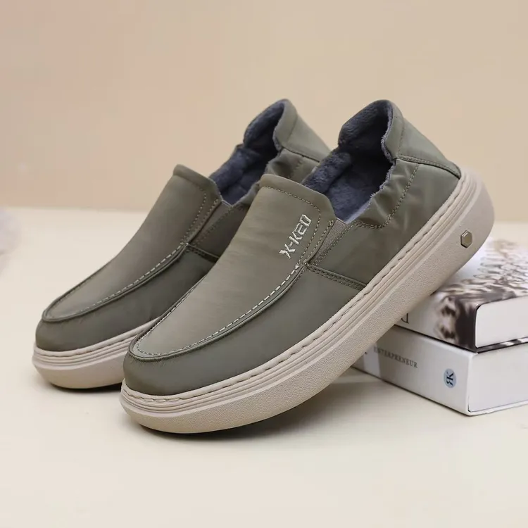 新款薄绒二棉老北京布鞋冬季超轻防滑保暖休闲鞋加绒爸爸鞋