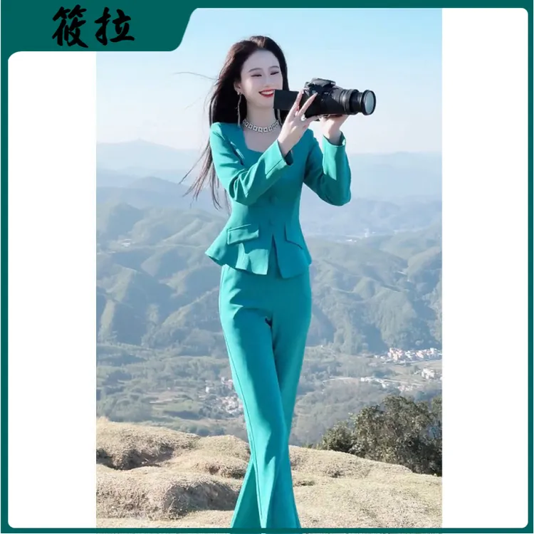 l富家千金修身高级感小洋装名媛气质高端西装裤子时尚套装女l