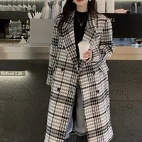 韩版时尚加棉呢子大衣F68238