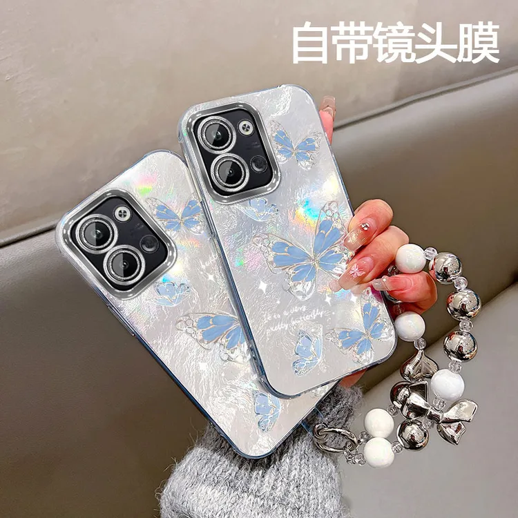 公主风适用opporeno13手机壳女款防摔全包镜头膜pro 创意轻奢蝴蝶