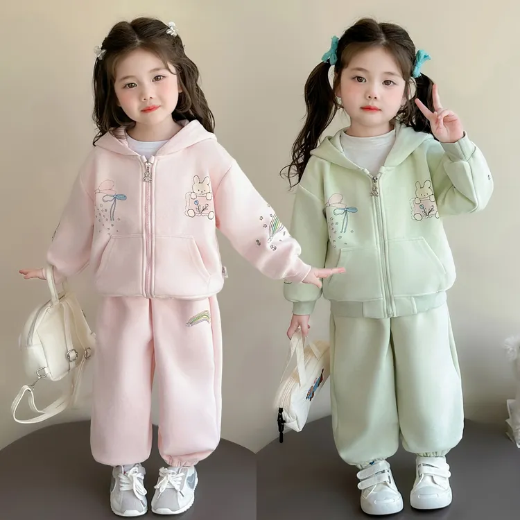 女童秋装套装2025新款4-6岁幼儿园潮款小童女宝春秋季洋气两件套