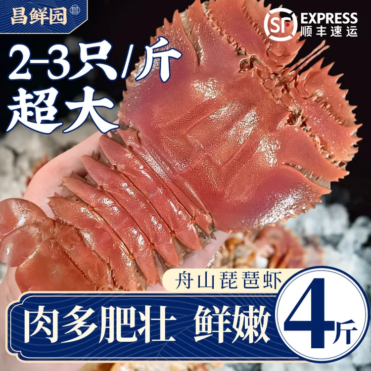 舟山正宗琵琶虾顺丰直发九齿扇虾新鲜冷冻虾姑特大濑尿虾深海生鲜商品图