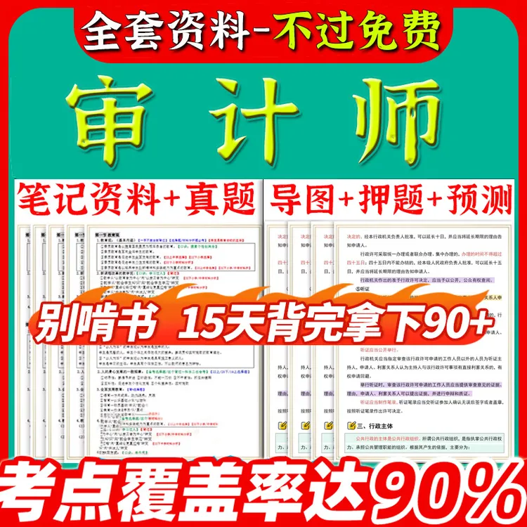 2025年初级中级审计师三色笔记资料审计理论与实务审计专业相关知
