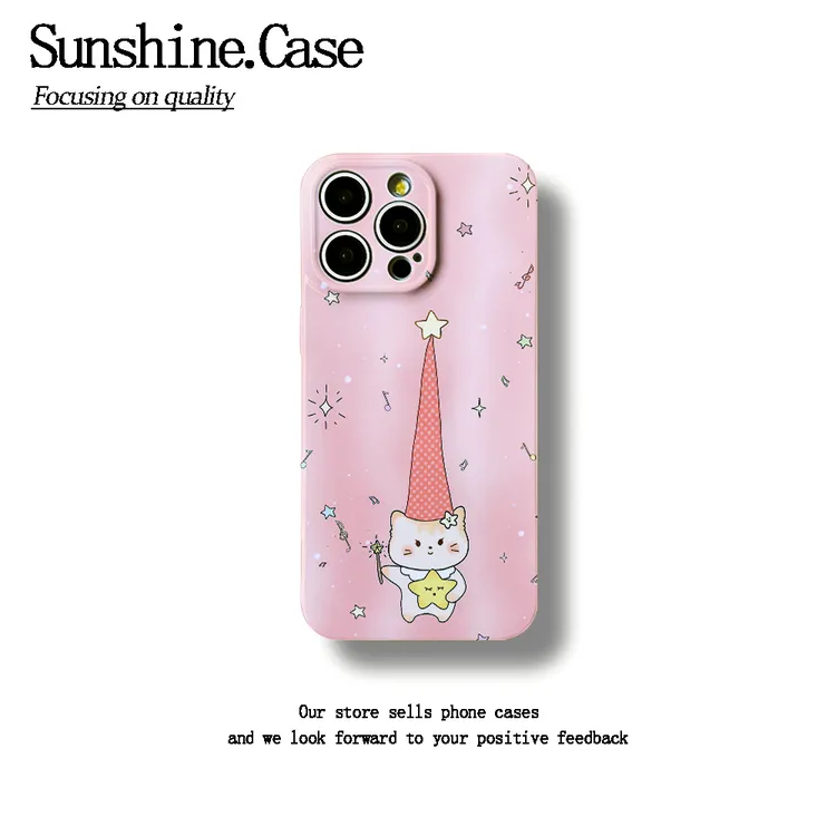 魔法师猫咪软壳适用苹果oppo华为vivo小米手机壳防摔全包ins