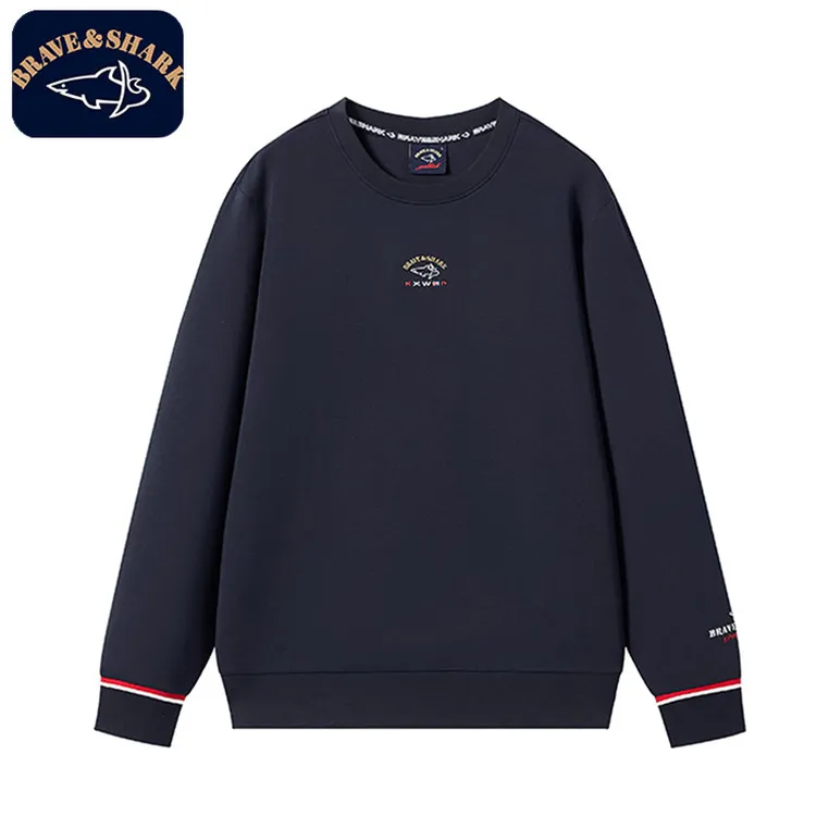 【官方正品】BRAVE&SHARK/鲨鱼卫衣男圆领时尚潮流休闲时尚打底衫