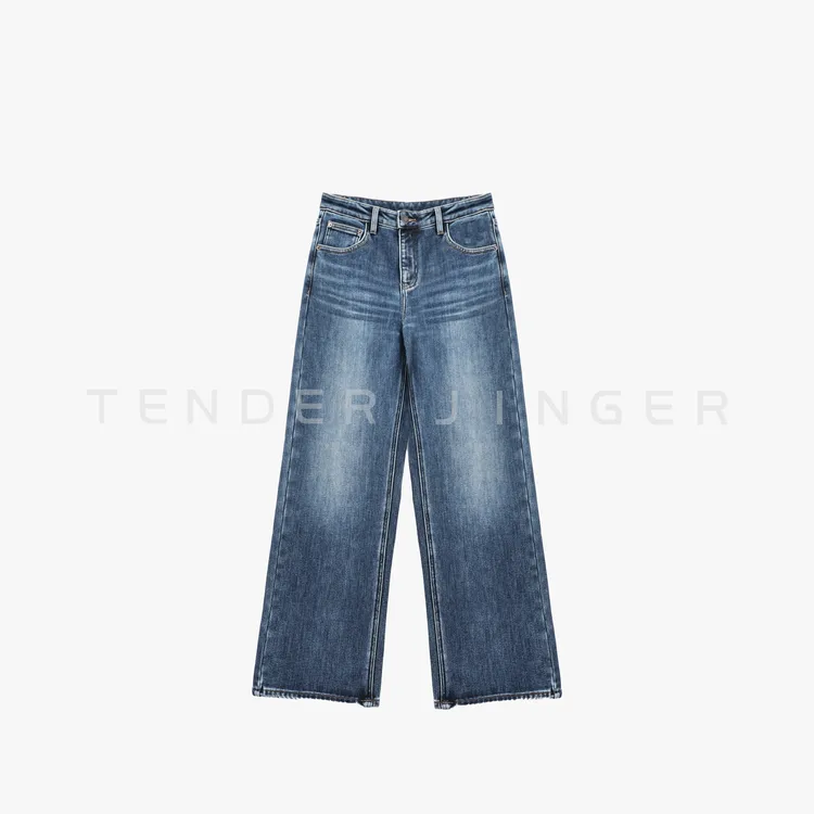 Tender Jinger｜高腰显瘦抓绒牛仔裤T54YYL50404