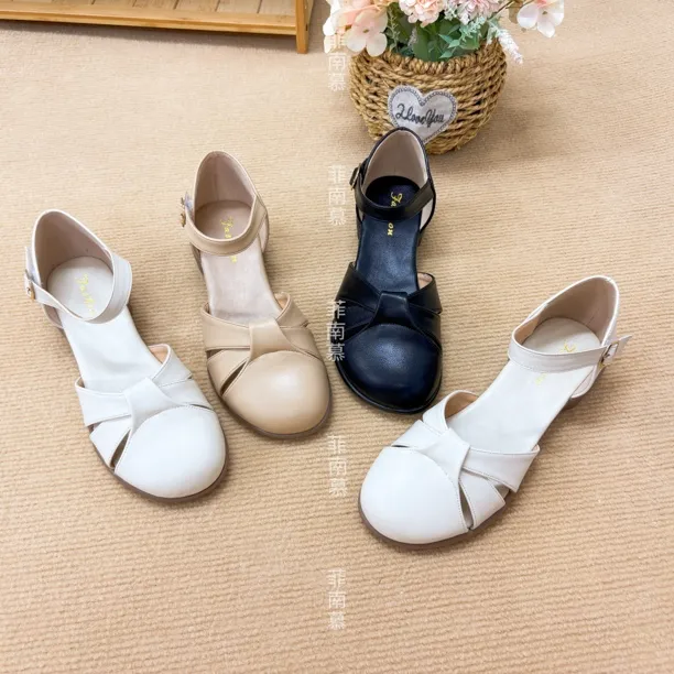菲南慕2025新款软底妈妈鞋凉鞋包头舒适中跟防滑百搭休闲女鞋2581