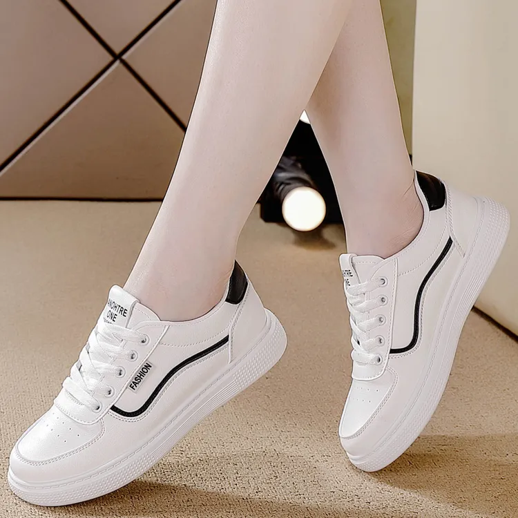 PLOVER潮牌时尚网面透气小白鞋2026春夏新款百搭平底轻便时尚板鞋