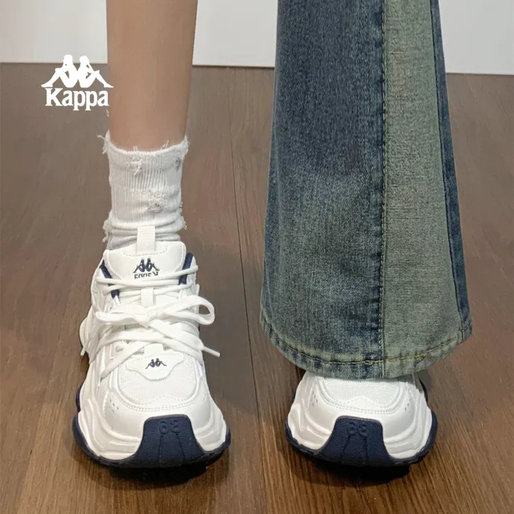 Kappa/卡帕老爹鞋秋季厚底运动鞋背靠背欧若风爆款增高女鞋子37cj
