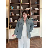 【断码捡漏】女装花契200斤胖mm时尚复古休闲风外套15456-X