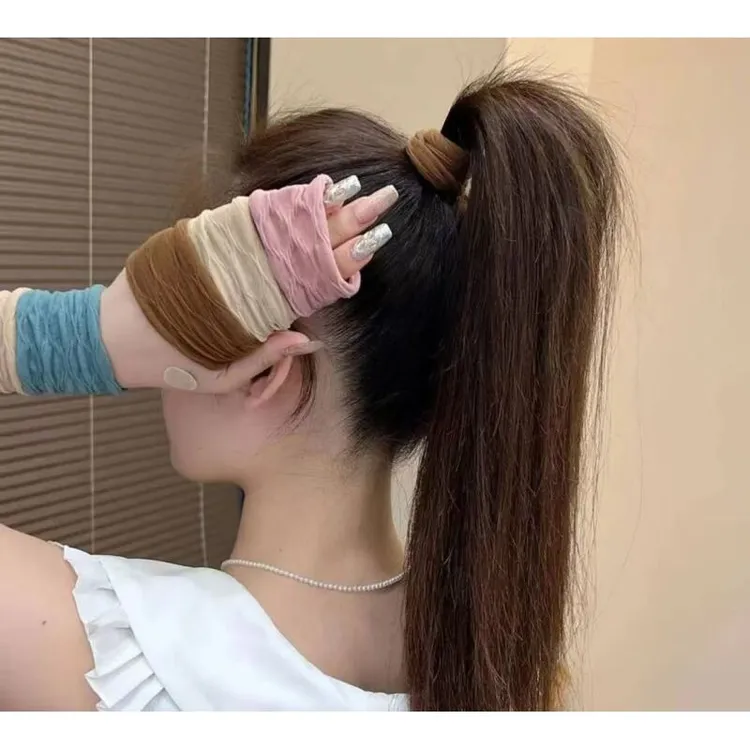 诗泊雅 升级版提花系列超柔软高弹耐用面膜肌肤感发圈韩版超宽发