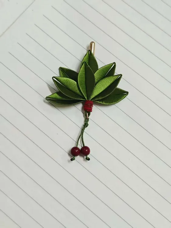 前尘梦汉服配饰古风非遗缠花柚子叶去晦气柚子叶挂件