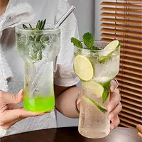 火炬杯简约气泡水 玻璃杯 冷萃饮品冷饮杯 创意ins冰美式高级透明