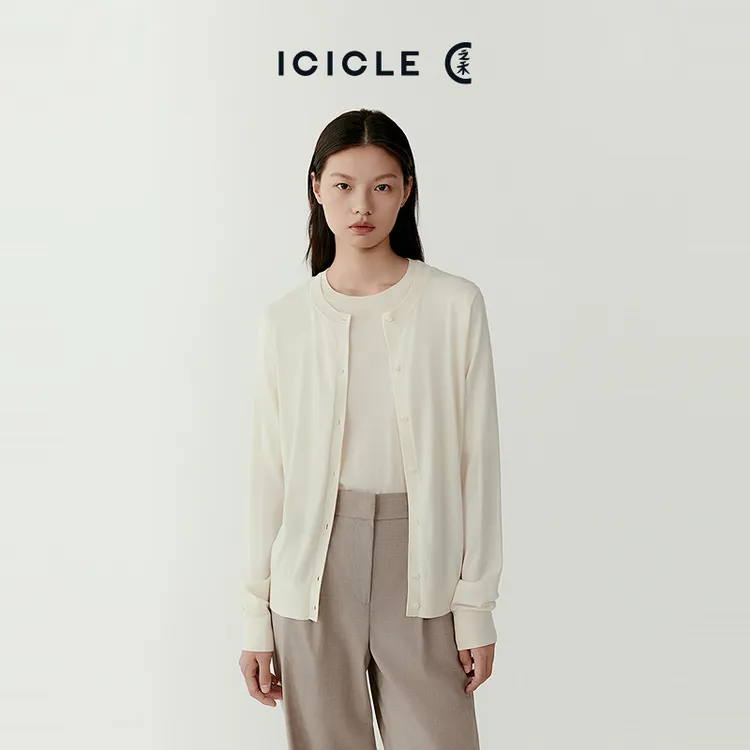【之禾经典】【可溯源超细羊毛系列】ICICLE之禾羊毛针织开衫0226