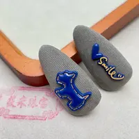 蓝色狗狗三角发夹（1组）LD004 LD