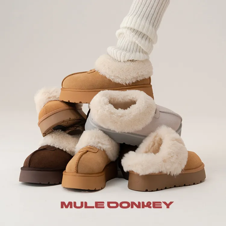 多嘴驴Donkey【雪地靴系列】三色低筒包跟雪地靴冬天保暖厚底