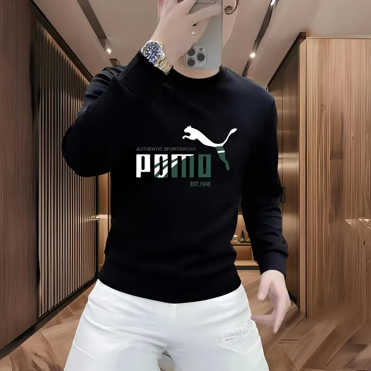 秋冬爆款创意个性圆领印花男士痞帅卫衣高端设计款加绒保暖上衣服