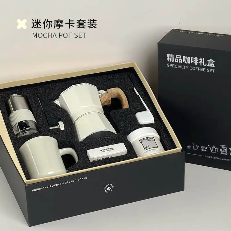 手摇磨豆机手磨便携咖啡机咖啡壶咖啡滤杯手冲壶套装咖啡豆研磨机