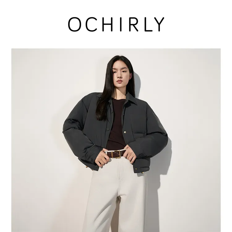 【特享折扣】欧时力 轻柔棉感短款羽绒服外套女面包服休闲2025秋