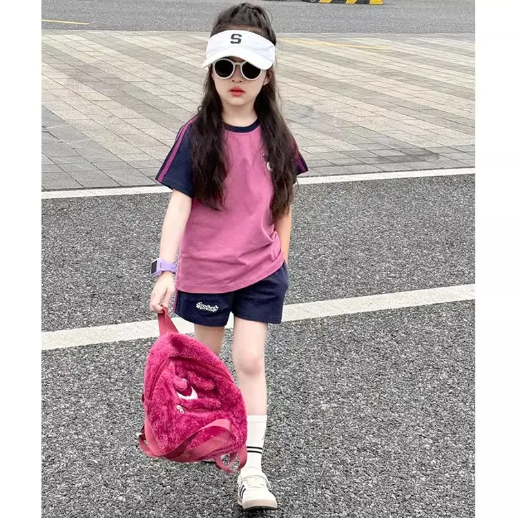 女童运动套装2025夏装新款库洛米衣服夏季女孩洋气时髦潮酷穿搭
