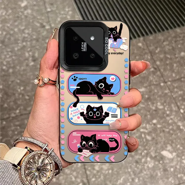 三只黑猫适用于小米17手机壳17pro外壳15新款14彩银13防摔保护套