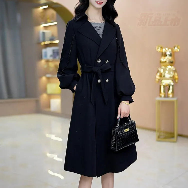 彩萱韩版宽松慵懒风大衣女秋冬高级感小香风外套女款爆款2025新款