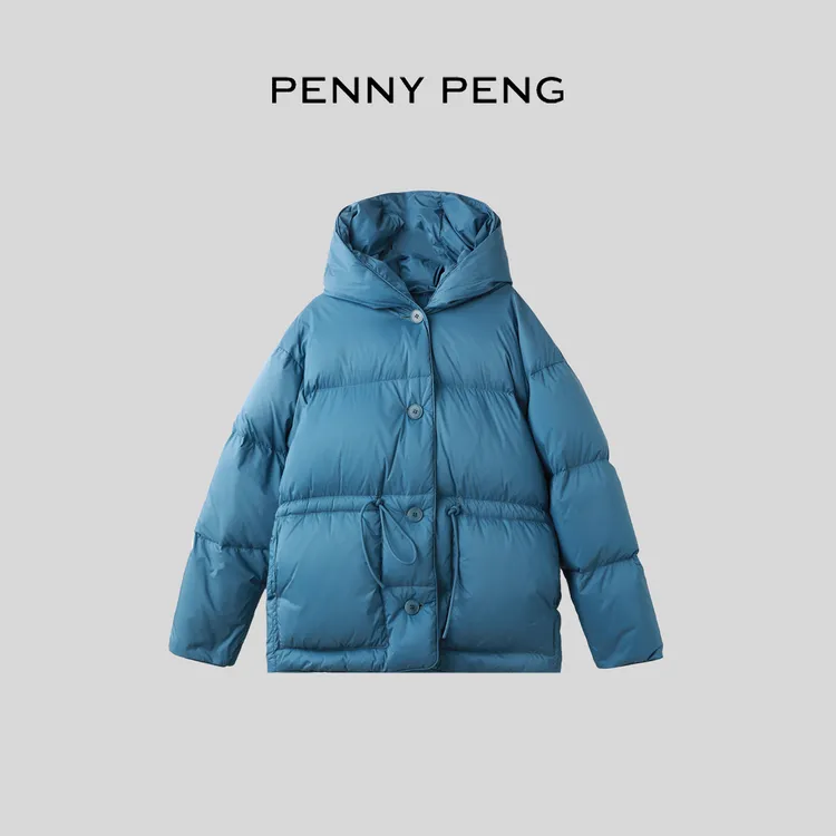 PENNYPENG 薄荷苏打 冬季新款保暖时尚百搭连帽鹅绒服外套