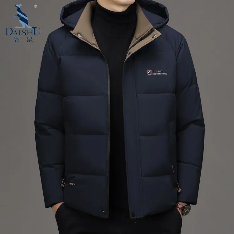 袋鼠冬季棉衣短款中年男士面包服棉服防寒保暖爸爸装棉袄冬装上衣