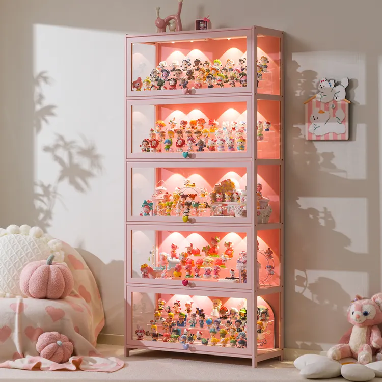 手办谷子展示柜家用盲盒摆件痛柜装饰品防尘玻璃展示架客厅模型柜