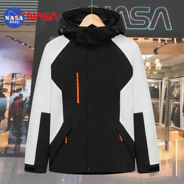 NASA户外秋冬男女款三合一可拆卸情侣防水防风加厚登山服冲锋衣