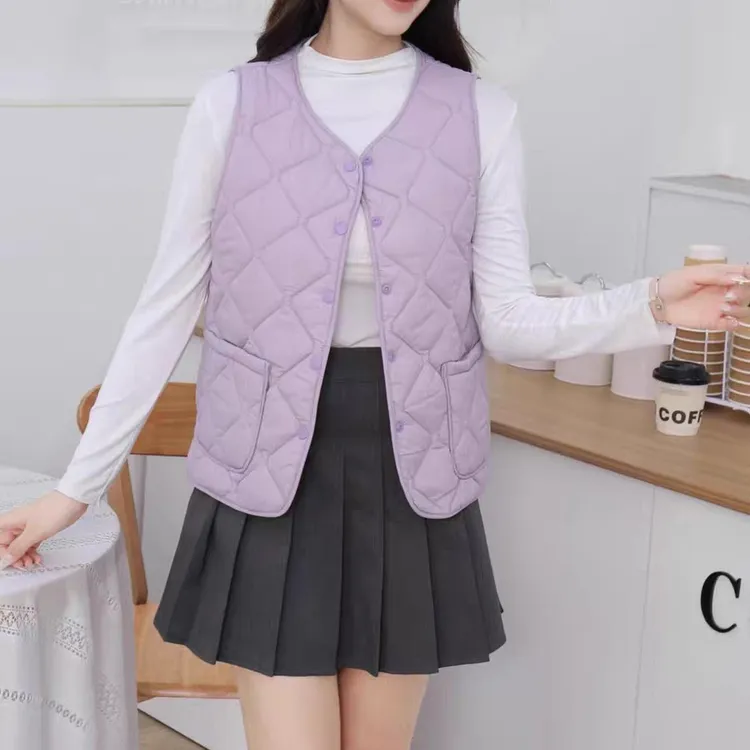 2025 新款 秋冬加棉马甲可内穿保暖轻薄休闲女