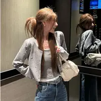 可可不加酱【花神巡游】秋季显瘦气质长袖小开衫LWJ25C3C3049
