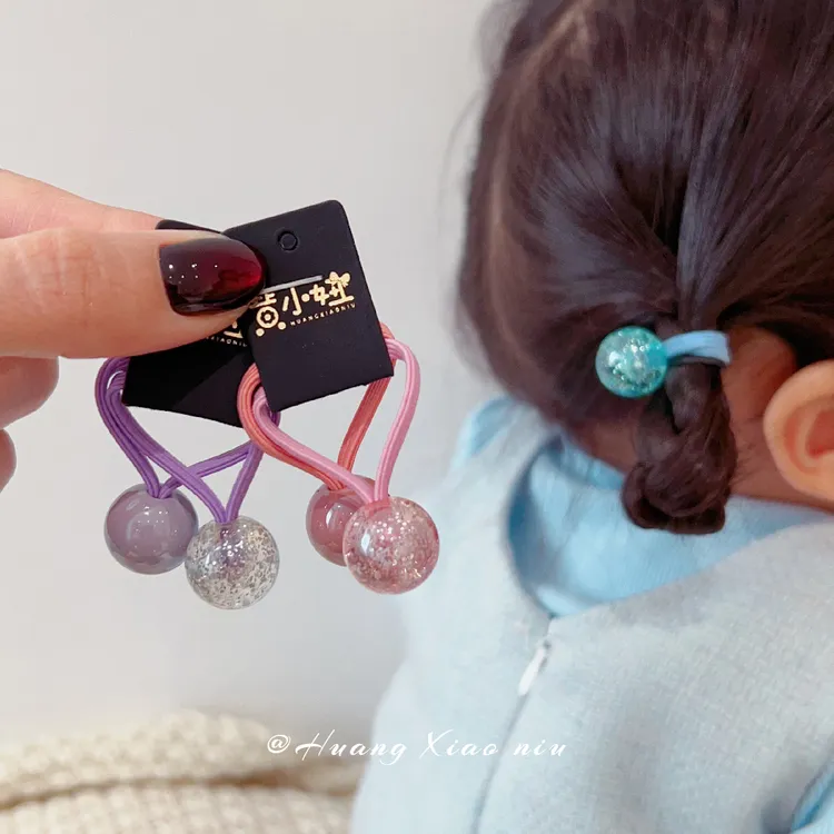 夏日清透头绳 黄小妞 儿童发饰可爱皮筋宝宝扎头发橡皮筋碎发发绳