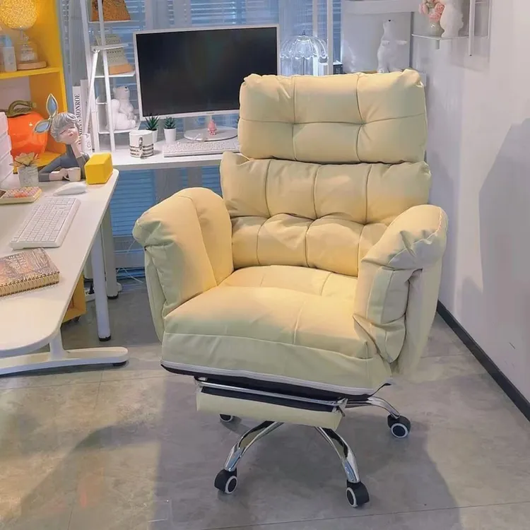懒人沙发猫抓皮办公商务座椅家用放松久坐电脑沙发椅可躺懒人椅子
