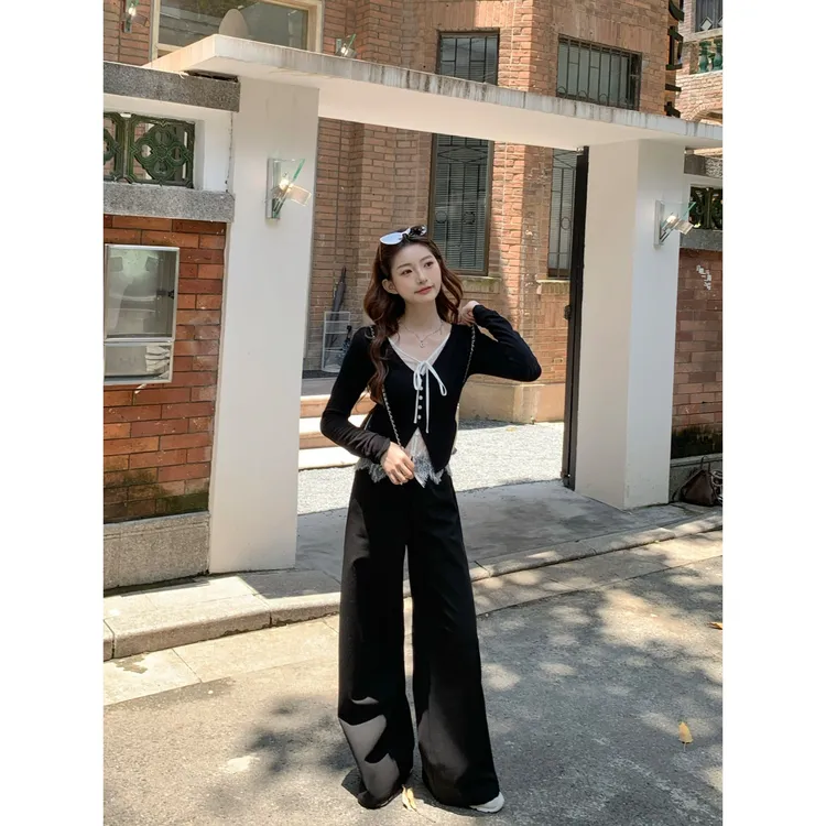 切糕自制【随心松弛】小个子夏薄款时尚慵懒风松弛感显瘦弯刀休闲裤