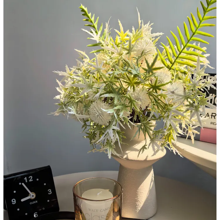 安娜莫西星星草 白绿色搭配仿真花假花 软装饰品家居搭配设计摆件