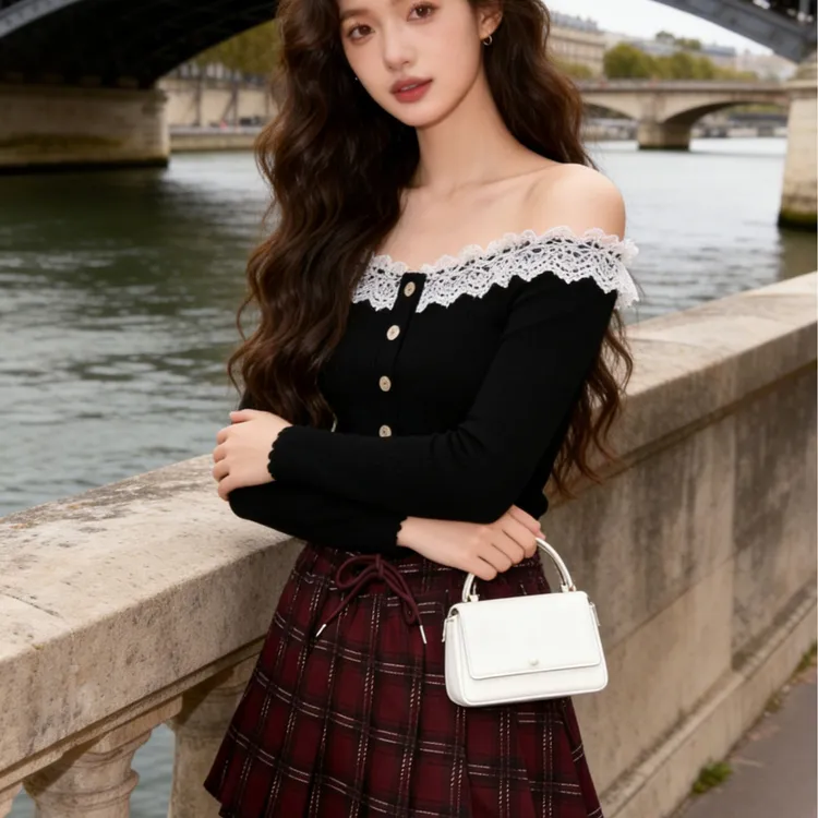 2026新款春夏短裙半身裙红色百褶裙松紧抽绳百搭宽松出勤简约短裙