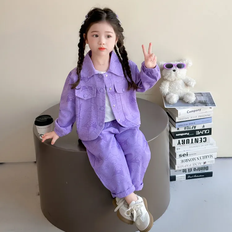 MK&UR.BV女童套装秋季洋气时髦儿童巨好看秋装女宝宝库洛米两件套